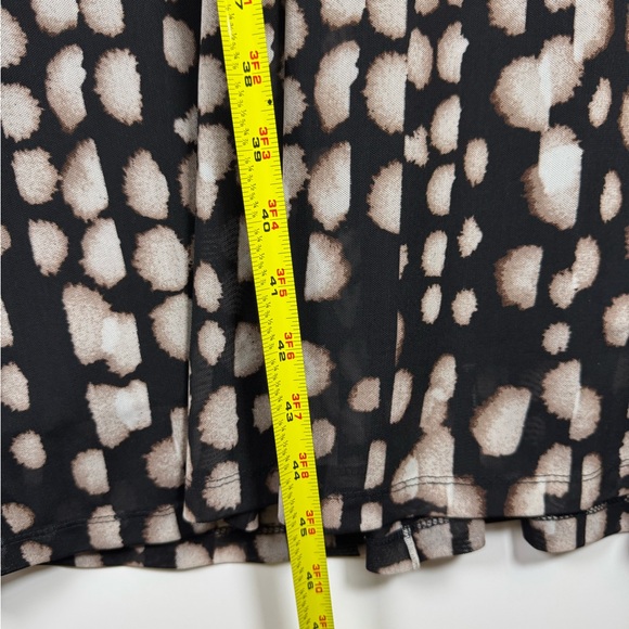 NWOT‎ Maggy London Mesh Printed Long Sleeved Fit Flare ALine Midi Dress Sz 8 - Picture 4 of 14